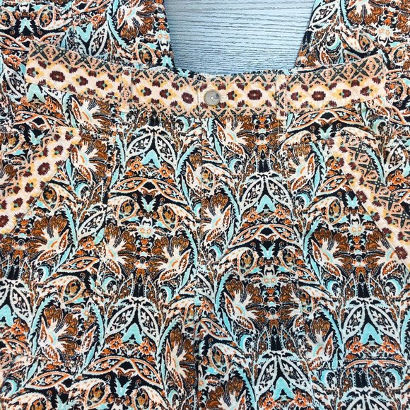 Anthropologie Velvet Pant Boho Printed Cargo Pant (10/M) - Picture 3 of 8